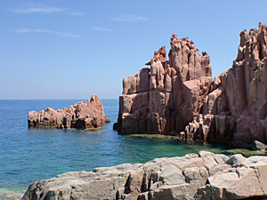 rote Felsen von Arbatax, Sardinien